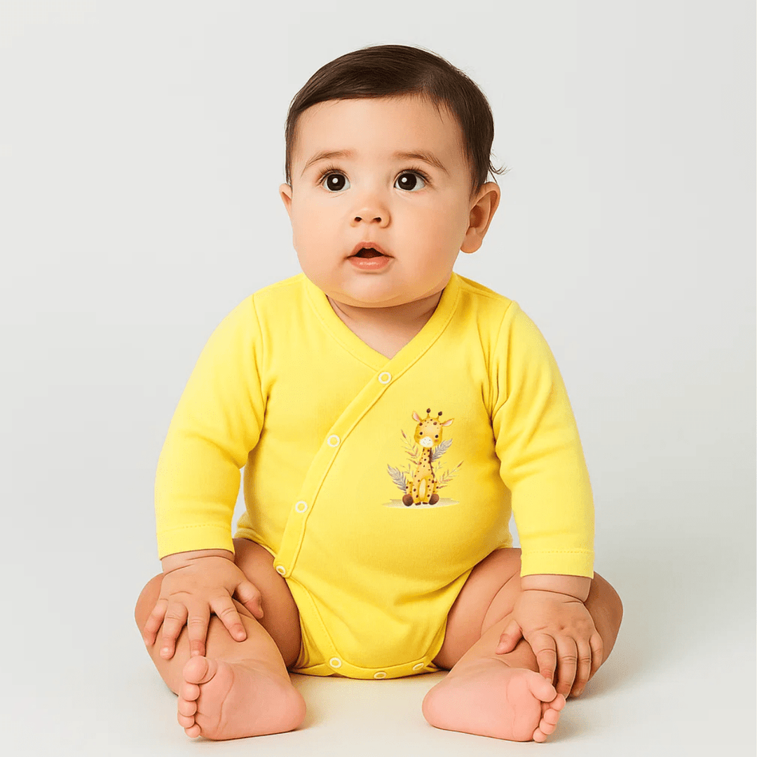Rainy Body bebe Drăguț girafă cu închidere laterală 56-74cm. galben