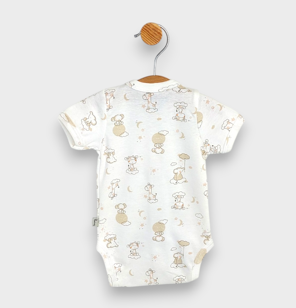 Rainy Body bebeluși cu mânecă scurtă și închidere frontală 48 - 62 cm. Baby animals