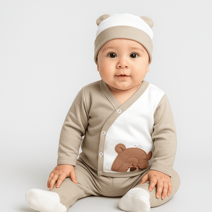 Rainy Set bebeluș din 3 piese Love Bear 56-68 cm.