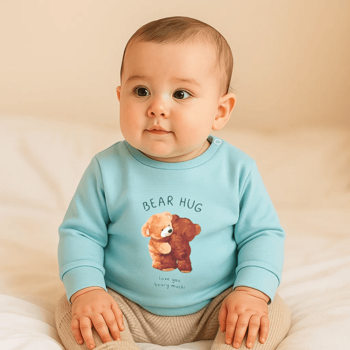 Rainy Bluză pentru bebeluși cu mâneci lungi Bear hug 62-92 cm, aqua