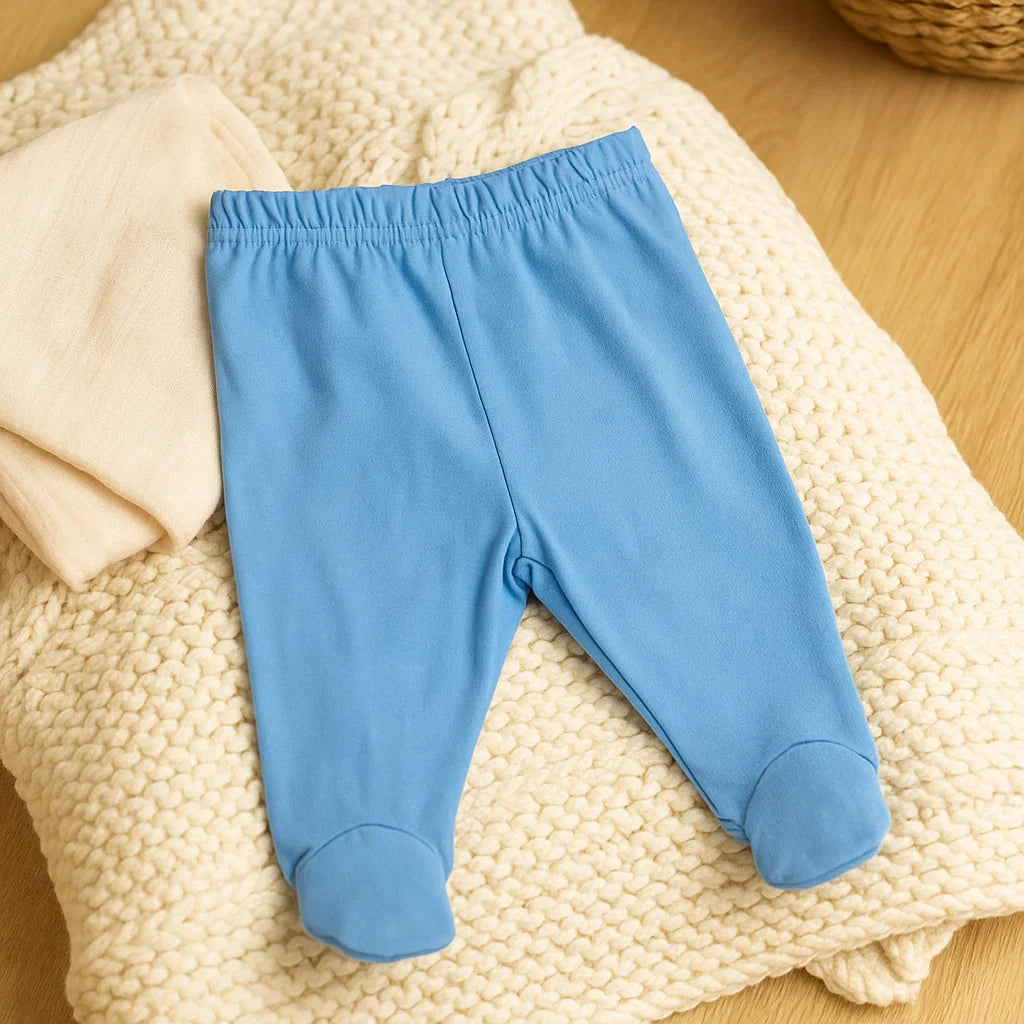 Rainy Pantaloni cu botoșei pentru bebeluși 48 - 62cm. albastru