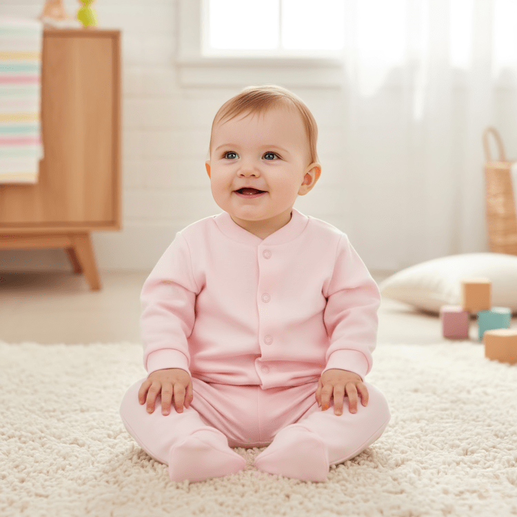 Set pentru bebeluși Rainy, 2 piese: cardigan și pantalonași cu botoșei cu botoșei, 48-62 cm, roz
