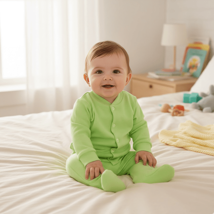 Rainy Set bebeluș 2 piese vestă cu pantaloni cu botosei 48-62 cm. kiwi