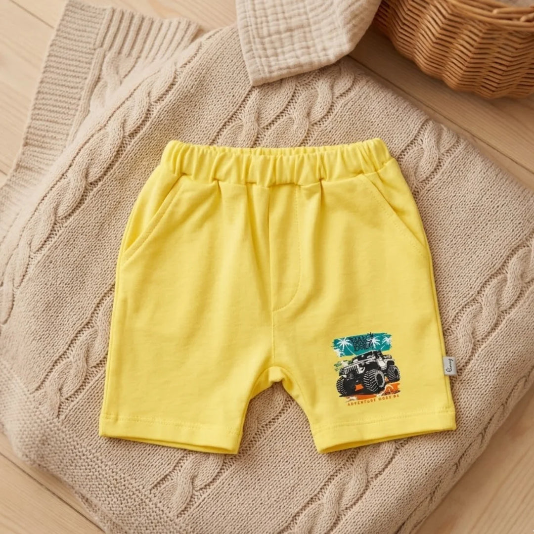 Pantaloni scurți pentru bebeluși Rainy Jeep 62-92 cm, culoare lămâie