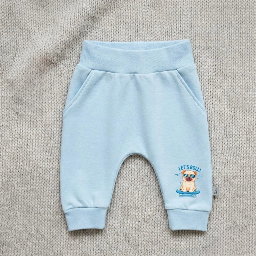 Rainy Pantaloni lungi pentru bebeluși Let's Roll 62-92 cm. albaștri