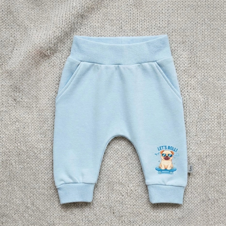 Rainy Pantaloni lungi pentru bebeluși Let's Roll 62-92 cm. albaștri