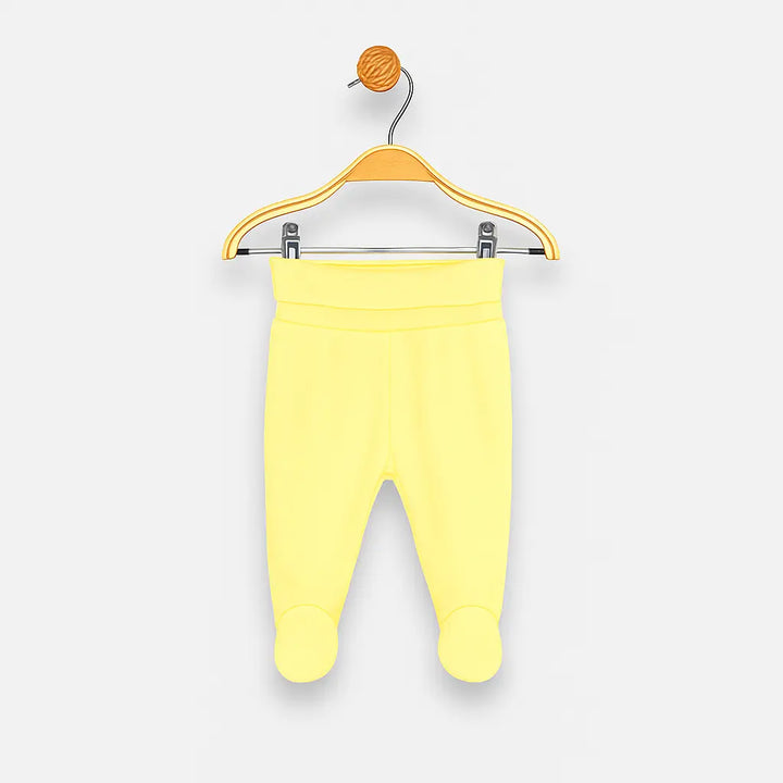 Rainy Pantaloni bebeluși cu bentiță întoarsă Yellow 48 - 74 cm.
