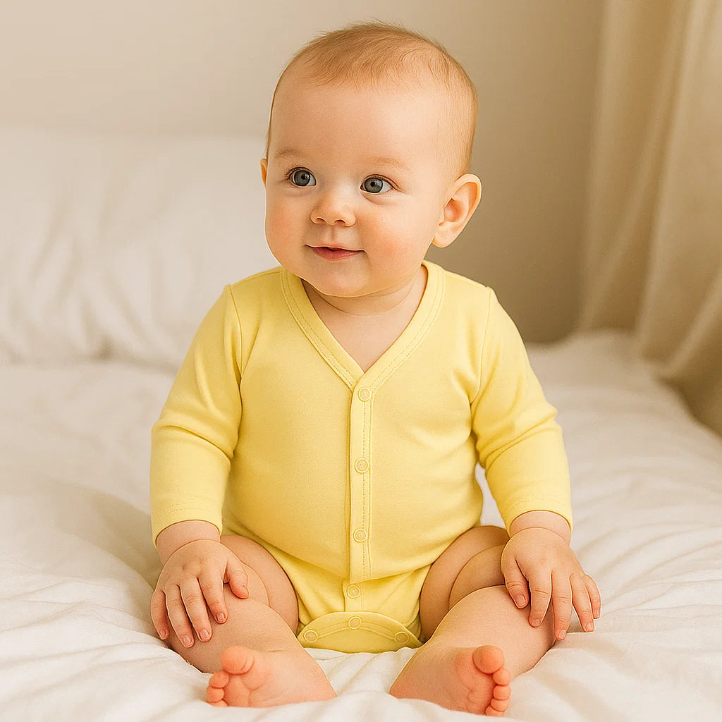 Rainy Body bebeluși cu închidere frontală Yellow 48 - 74 cm.