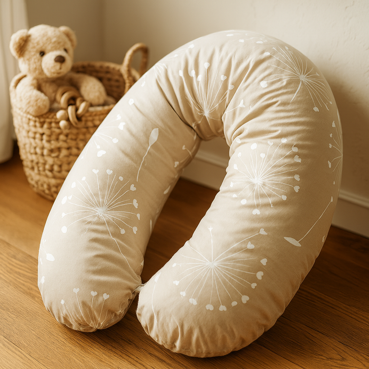 Perna Rainy pentru gravide și mame care alăptează, model Basic, cu păpădii bej