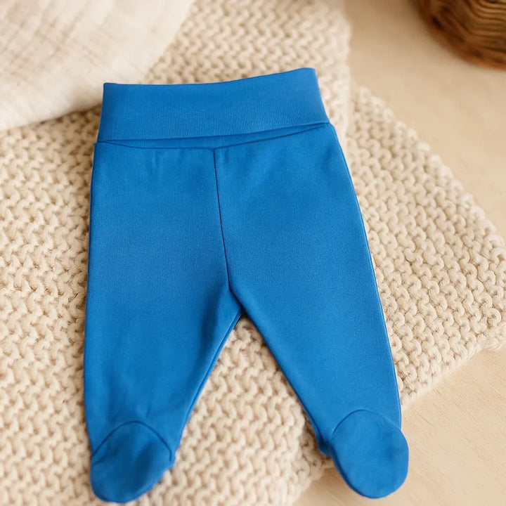 Rainy Pantaloni cu botoșei pentru bebeluși cu betelie întoarsă 48 - 74 cm. cobalt
