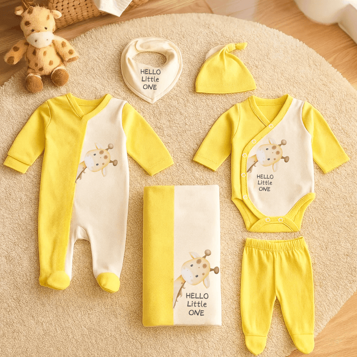 Rainy Set pentru nou-născuți pentru ieșirea din maternitate 6 piese Hello little one