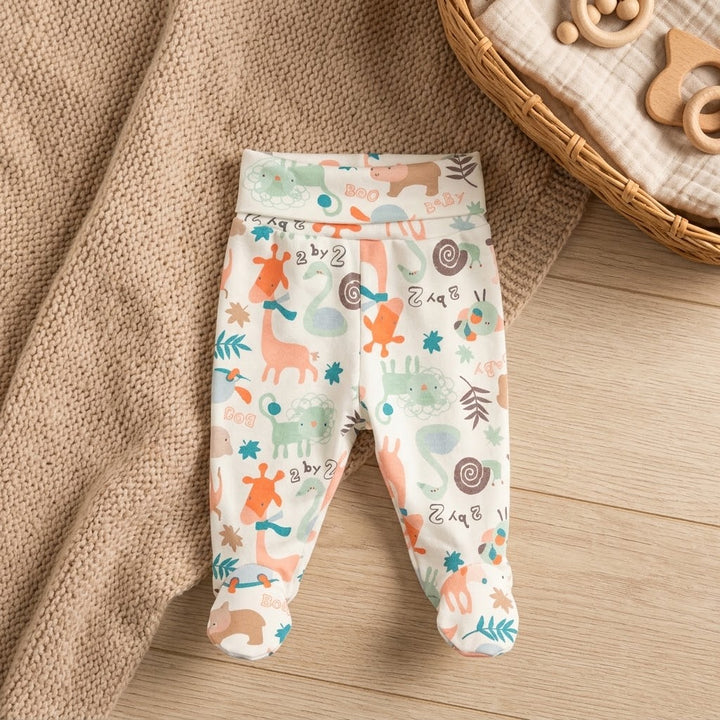 Rainy Pantaloni pentru bebeluși cu bandă elastică întoarsă 48 - 74 cm. Animăluțe Baby boo