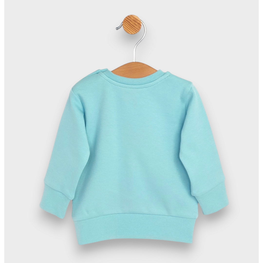 Rainy Bluză pentru bebeluși cu mâneci lungi Bear hug 62-92 cm, aqua