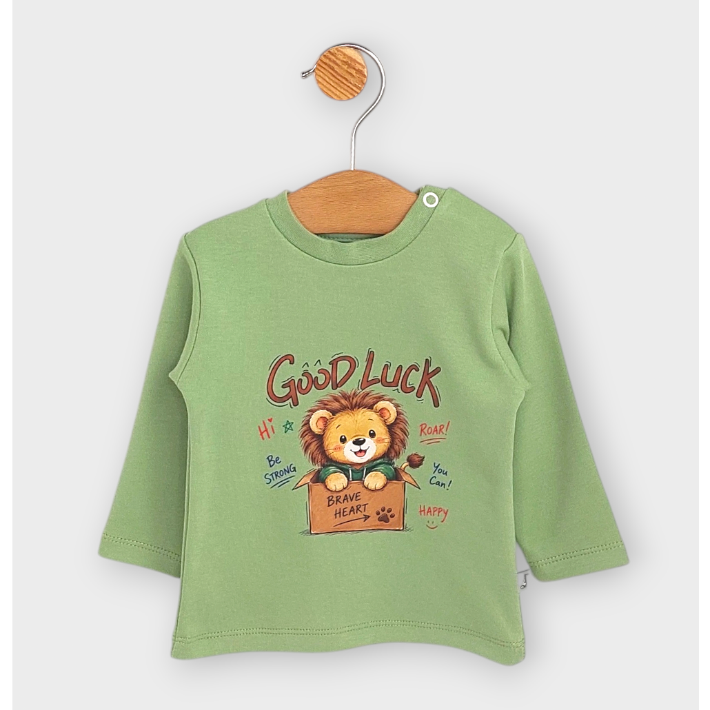 Rainy Bluză pentru bebeluși cu mânecă lungă Good Luck 62-92 cm, verde