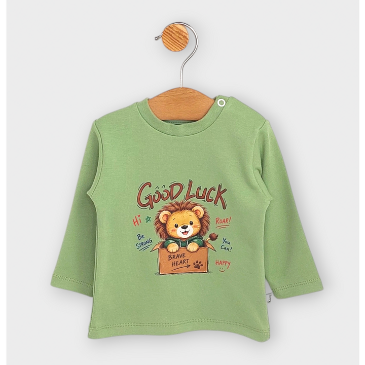 Rainy Bluză pentru bebeluși cu mânecă lungă Good Luck 62-92 cm, verde