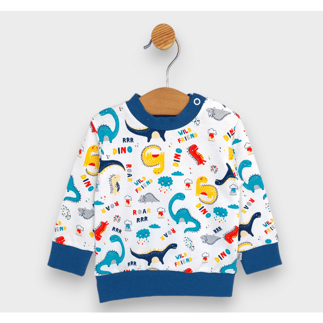 Rainy Bluză pentru bebeluși cu mânecă lungă Dino 62-92 cm.