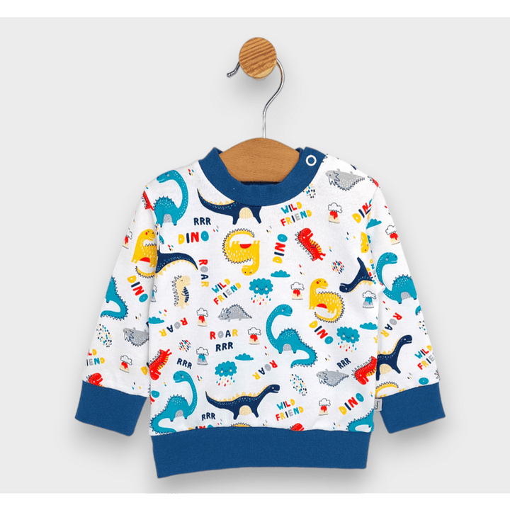 Rainy Bluză pentru bebeluși cu mânecă lungă Dino 62-92 cm.
