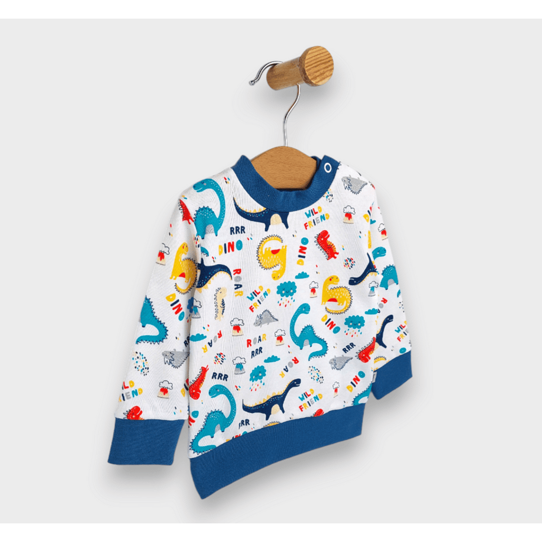 Rainy Bluză pentru bebeluși cu mânecă lungă Dino 62-92 cm.