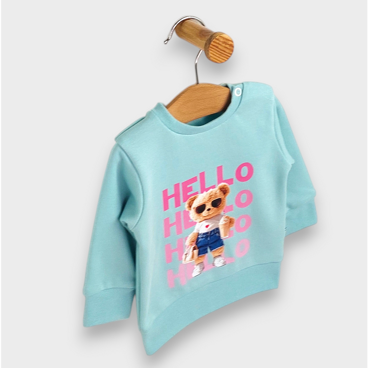 Rainy Bluză pentru bebeluși cu mânecă lungă Hello Hello 62-92 cm. aqua