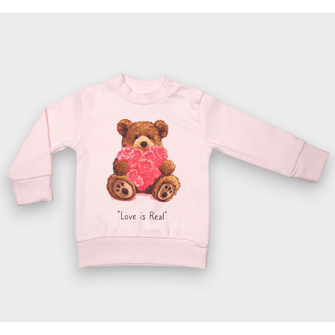 Rainy Bluză pentru bebeluși cu mânecă lungă Love is real 62-92 cm. roz