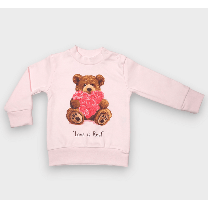 Rainy Bluză pentru bebeluși cu mânecă lungă Love is real 62-92 cm. roz