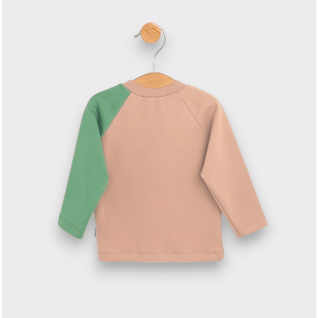 Bluză pentru bebeluși Rainy cu mâneci lungi raglan „Prieteni”, 62-92 cm.
