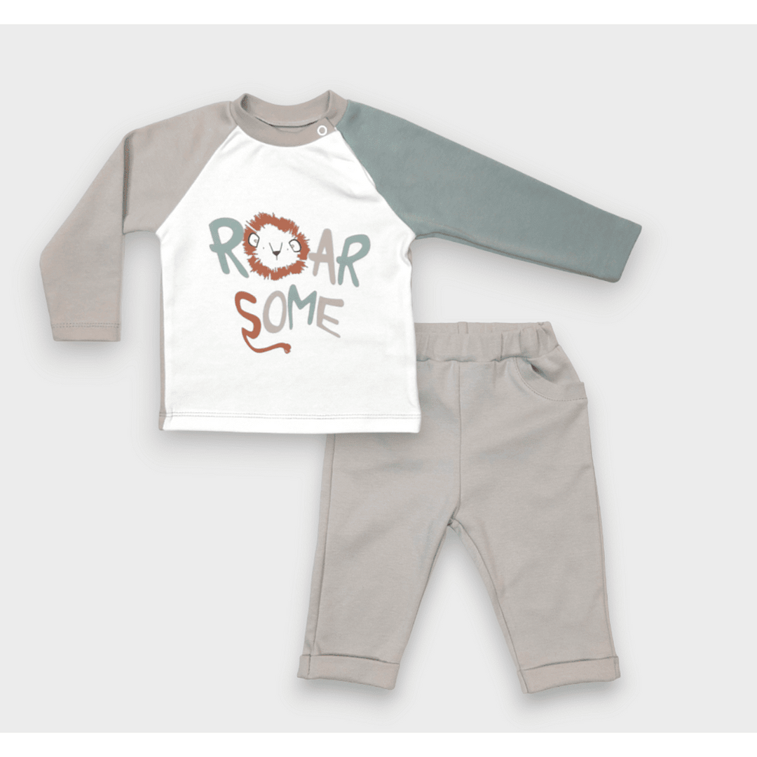 Bluză pentru bebeluși Rainy cu mâneci lungi raglan Roar 62-92 cm.