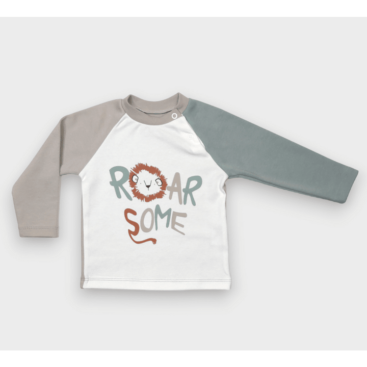 Bluză pentru bebeluși Rainy cu mâneci lungi raglan Roar 62-92 cm.