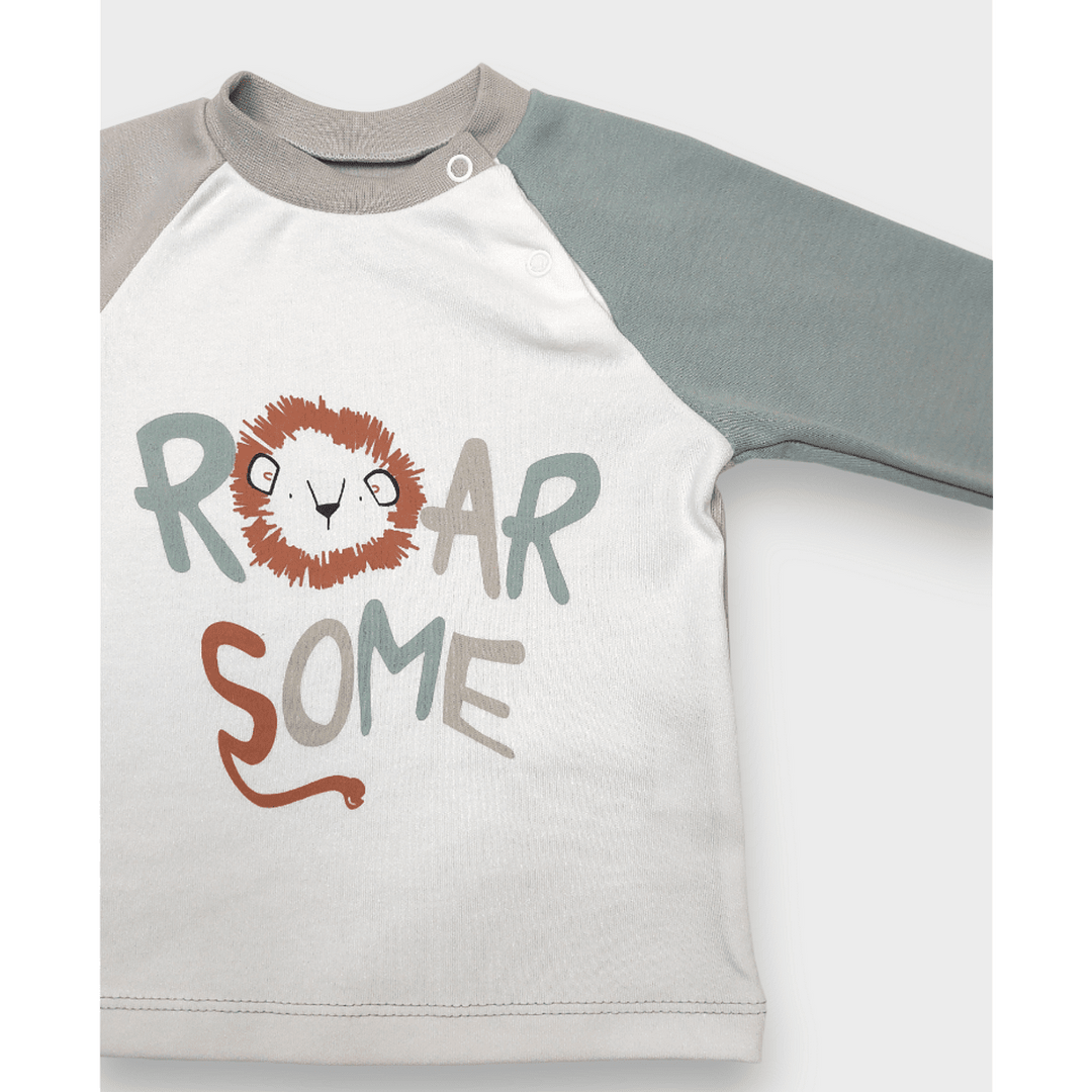 Bluză pentru bebeluși Rainy cu mâneci lungi raglan Roar 62-92 cm.