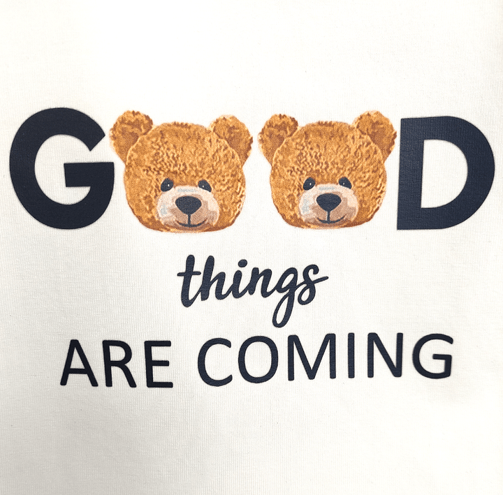 Rainy Bluză pentru bebeluși cu mânecă scurtă Good Bear 62-86 cm, ecru