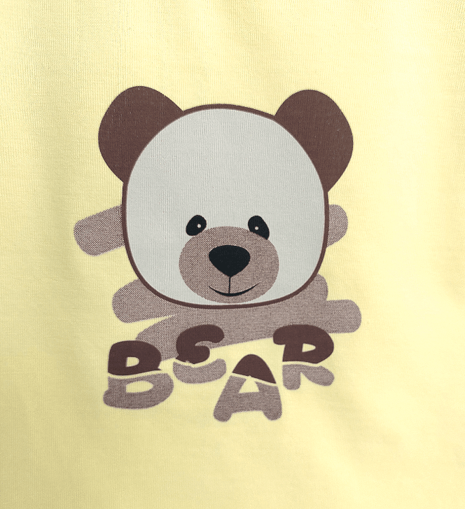 Rainy Bluză pentru bebeluși cu mâneci scurte Bear 62-86 cm, galben