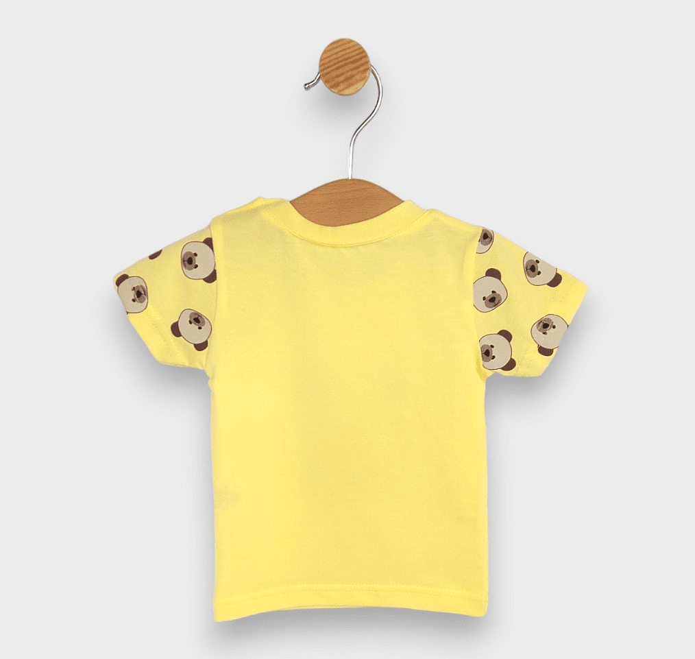 Rainy Bluză pentru bebeluși cu mâneci scurte Bear 62-86 cm, galben