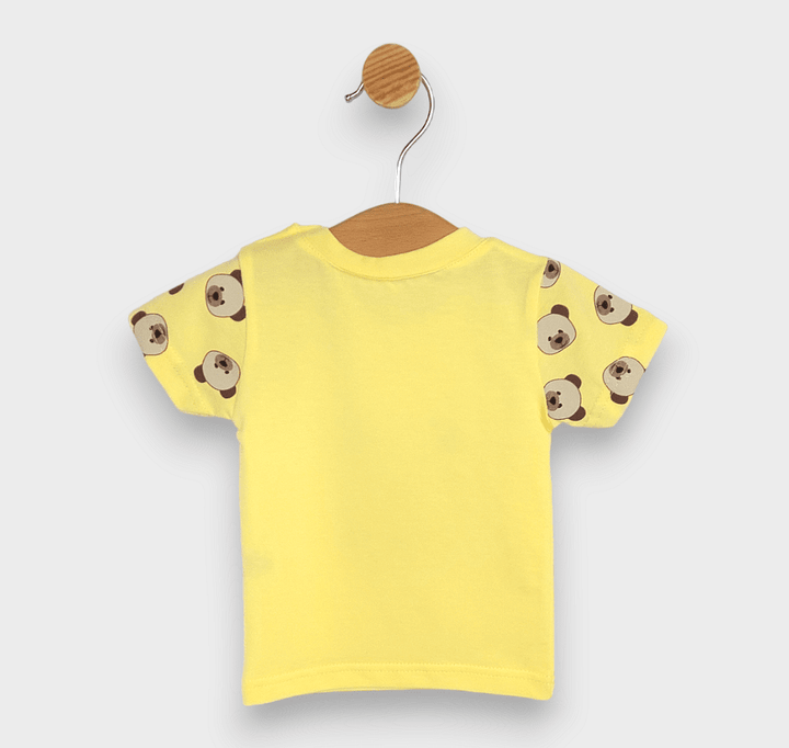 Rainy Bluză pentru bebeluși cu mâneci scurte Bear 62-86 cm, galben