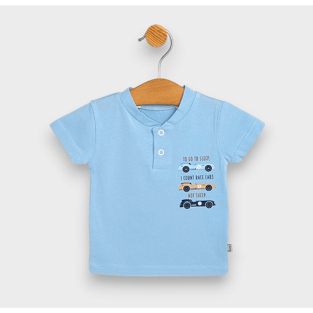 Rainy Tricou bebeluș cu mânecă scurtă Cars 62-92 cm. ocean
