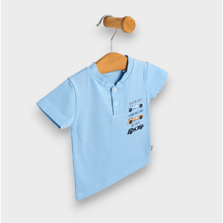 Rainy Tricou bebeluș cu mânecă scurtă Cars 62-92 cm. ocean