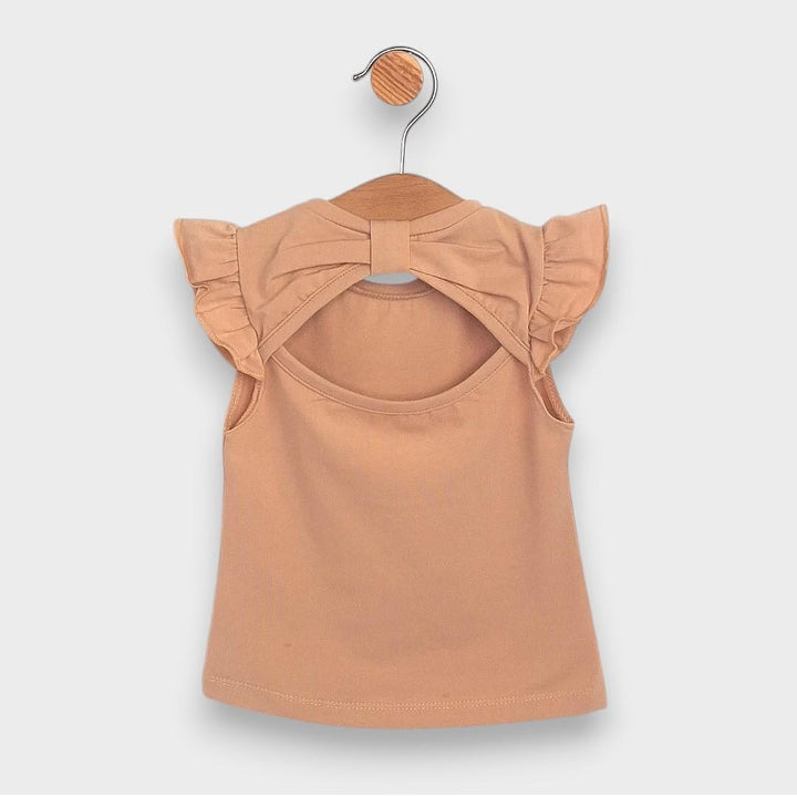 Rainy Bluză pentru bebeluși cu mânecă scurtă Curious 62-92 cm. moka
