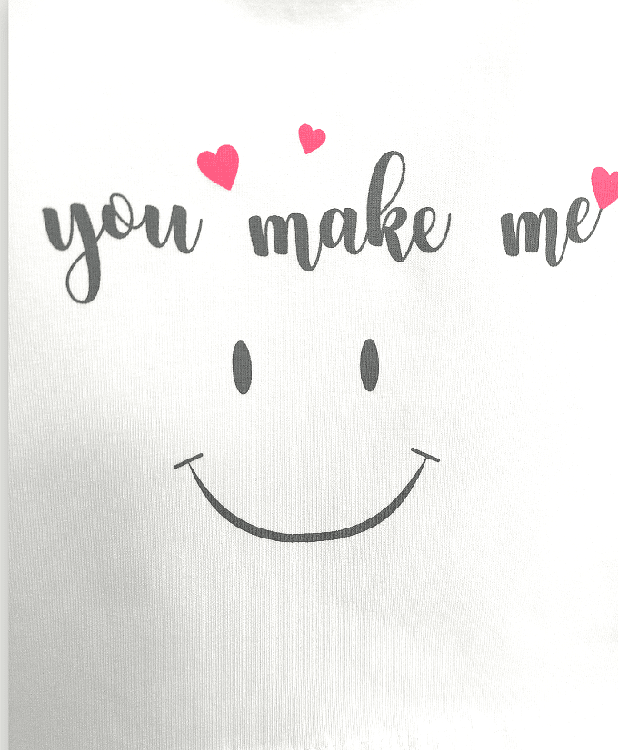 Rainy Bluză pentru bebeluși cu mânecă scurtă Smile 62-86 cm. alb