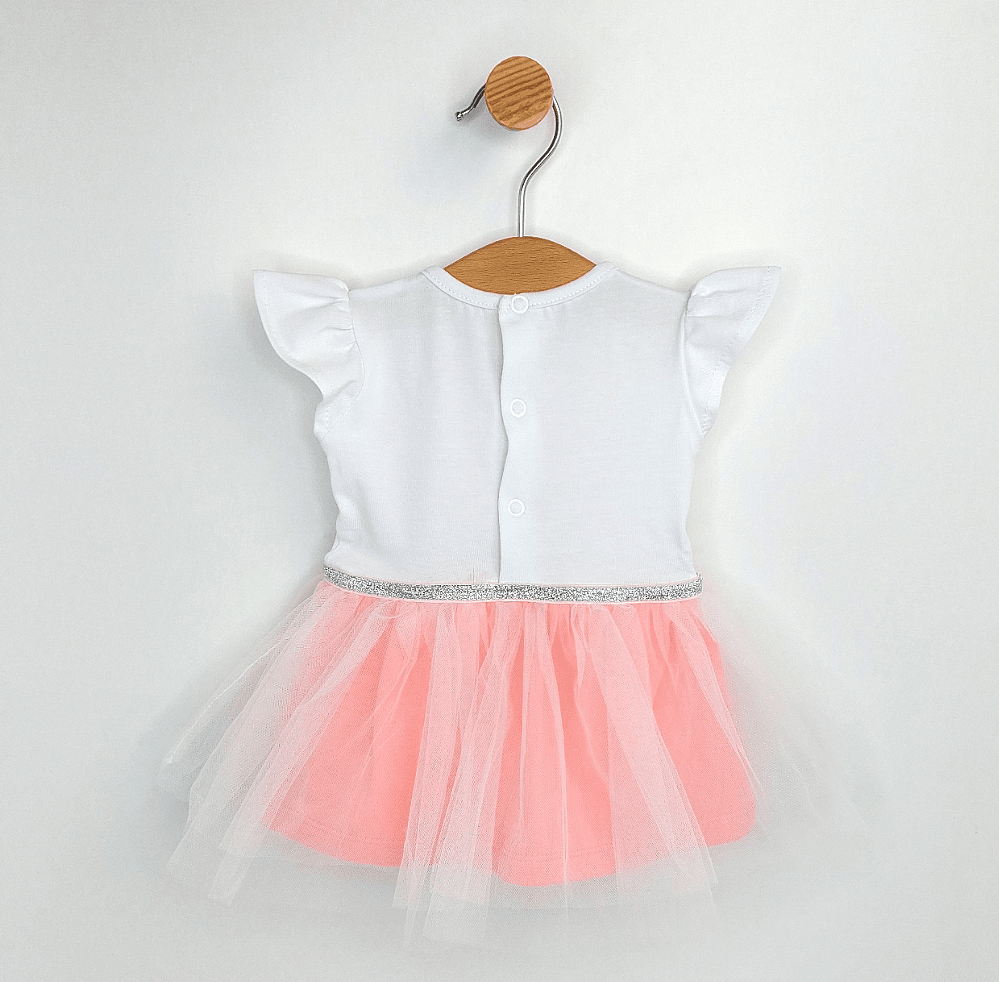 Rainy Rochiță tip body pentru bebeluși cu bentiță 56-80 cm. Cute Baby corai