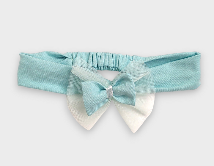 Rainy Rochiță-body pentru bebeluși cu tul și diademă 56-80 cm. aqua