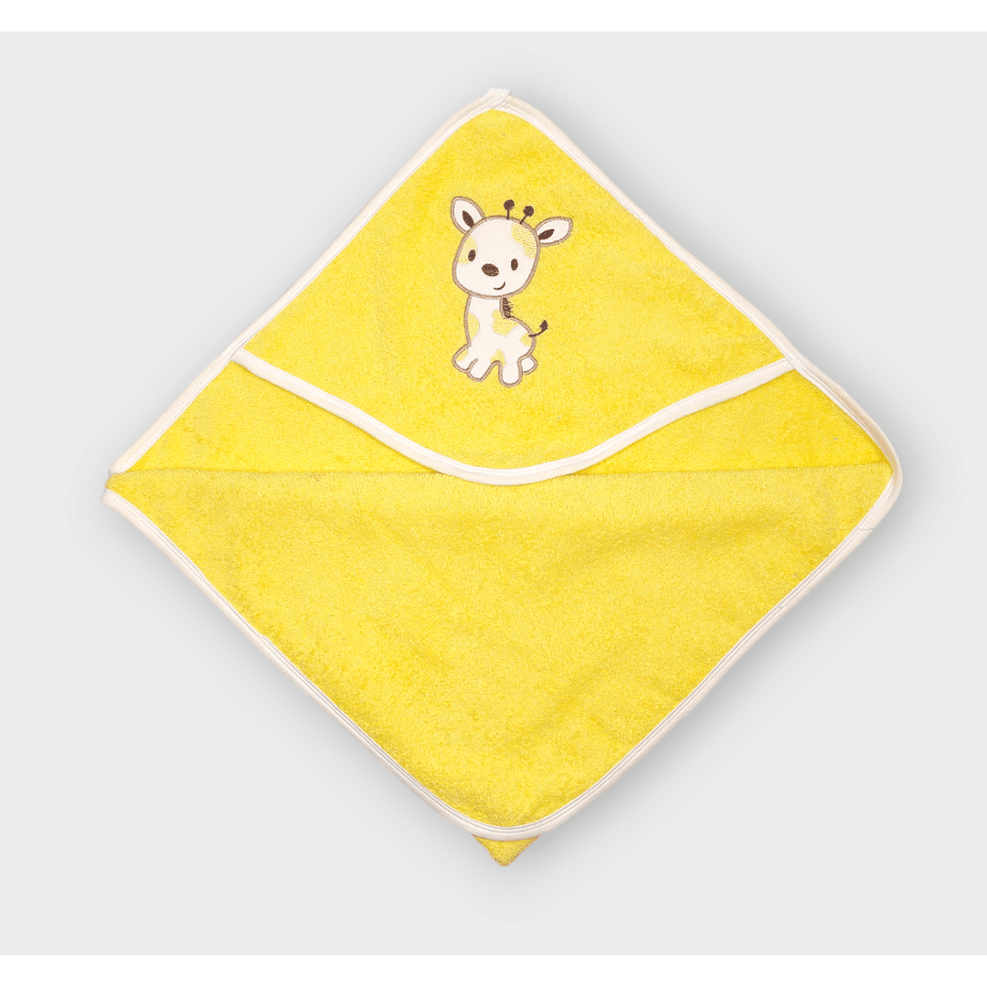 Prosop de baie pentru bebeluși cu glugă Rainy 90x90 cm. Girafă