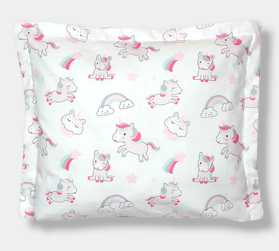Rainy Față de pernă pentru bebeluși 40x60 cm. Unicorn roz