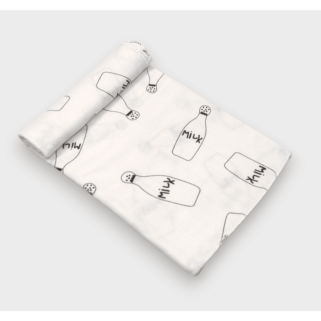 Rainy Scutec din finet pentru bebeluși 80x80 cm. Lapte