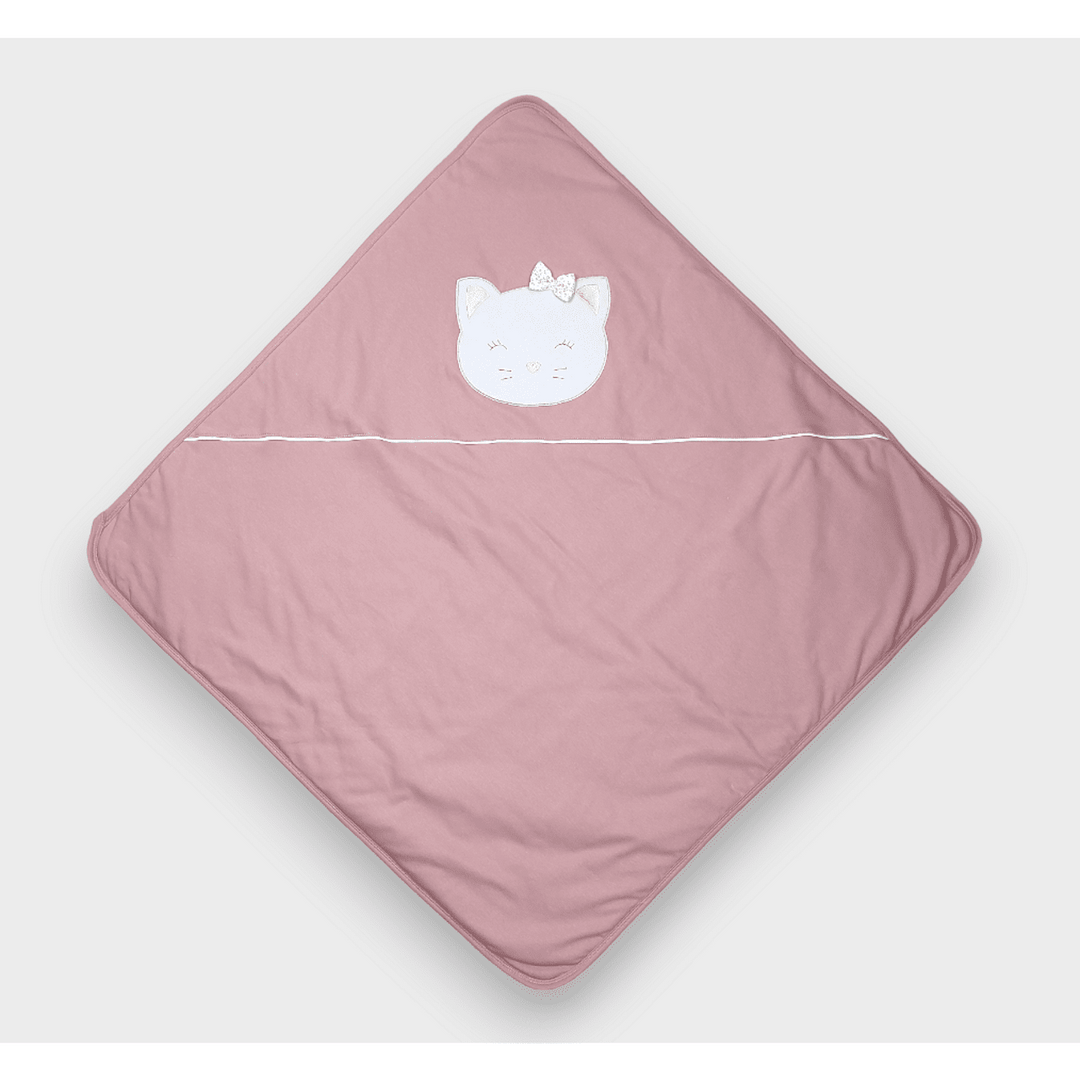 Păturică pentru bebeluși Rainy 85x85 cm cu model de pisicuță
