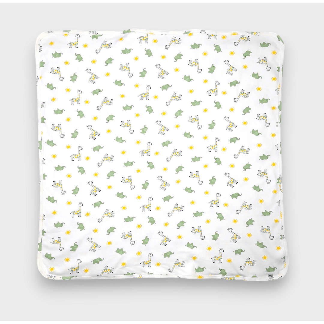 Rainy Scutec pentru bebeluși 85x85 cm. Girafă și elefant