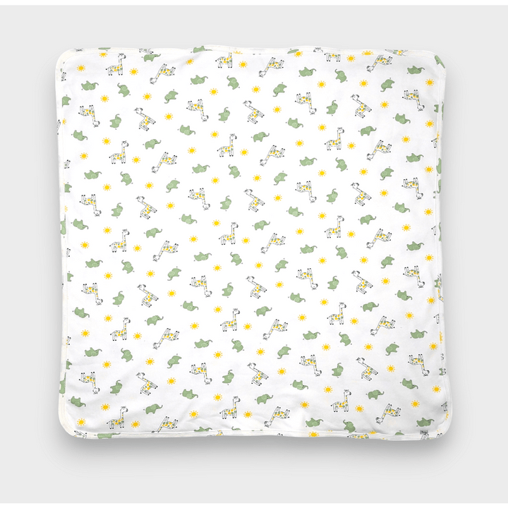 Rainy Scutec pentru bebeluși 85x85 cm. Girafă și elefant
