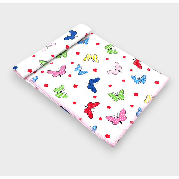 Rainy Scutec pentru bebeluși din finet 120x120 cm. Fluturi colorați
