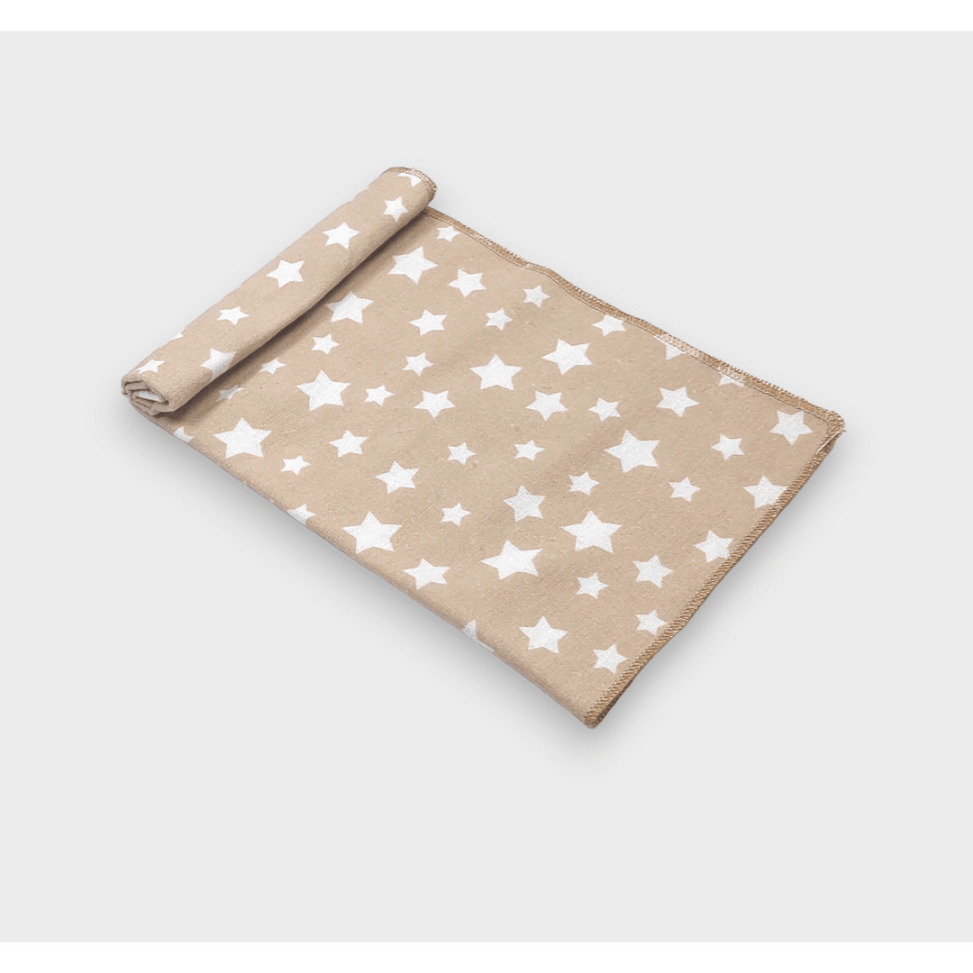 Rainy Scutec pentru bebeluși din finet 80x35 cm. Steluțe albe bej
