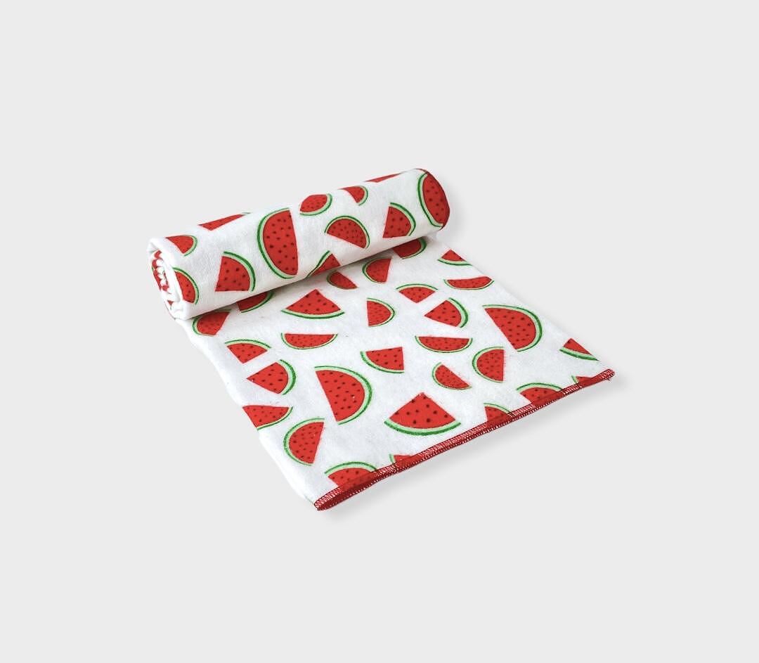 Rainy Scutec pentru bebeluși din finet 80x35 cm. Pepene verde