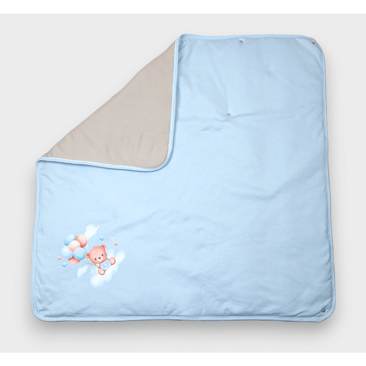 Rainy Scutec pentru bebeluși Ursuleț cu baloane albastru 85x85 cm. Vară