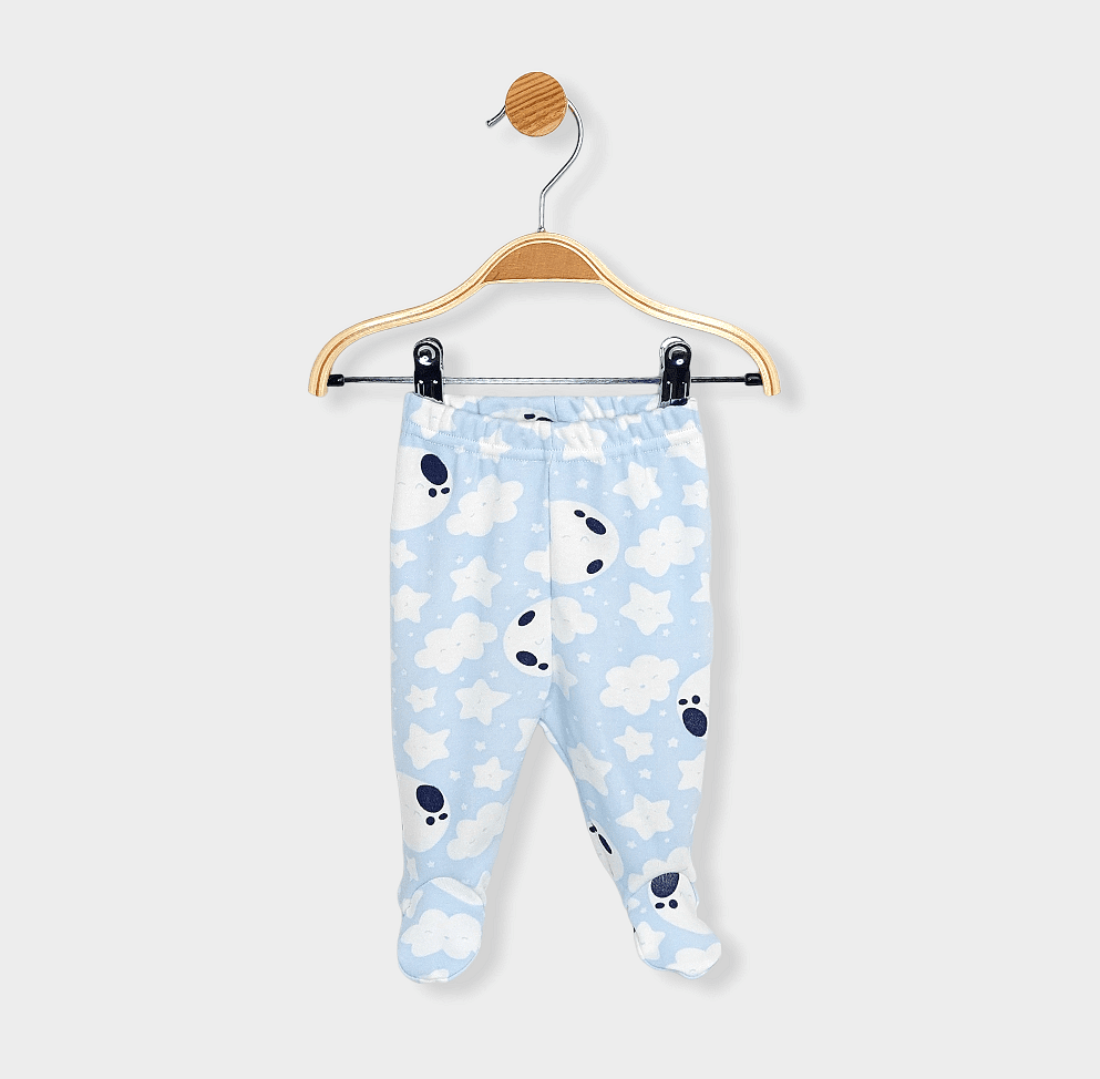 Rainy Pantalonași cu botoșei pentru bebeluși 48 - 68 cm. Lună și stele